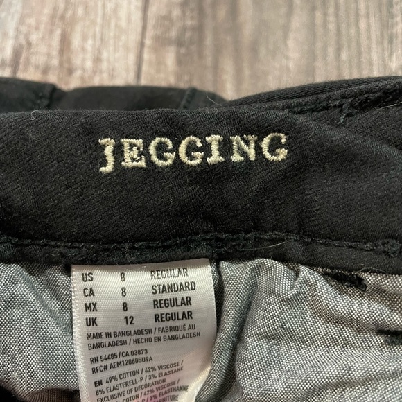 American Eagle skinny jeggings - super stretch size 8 black - Picture 5 of 8